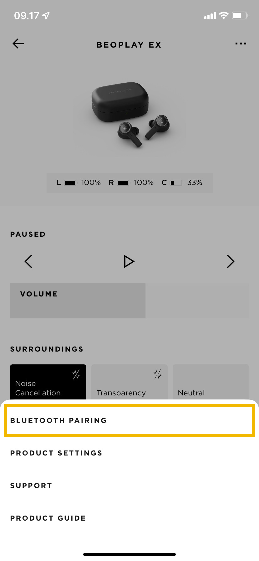 Beoplay EX first-time setup – Bang & Olufsen Support
