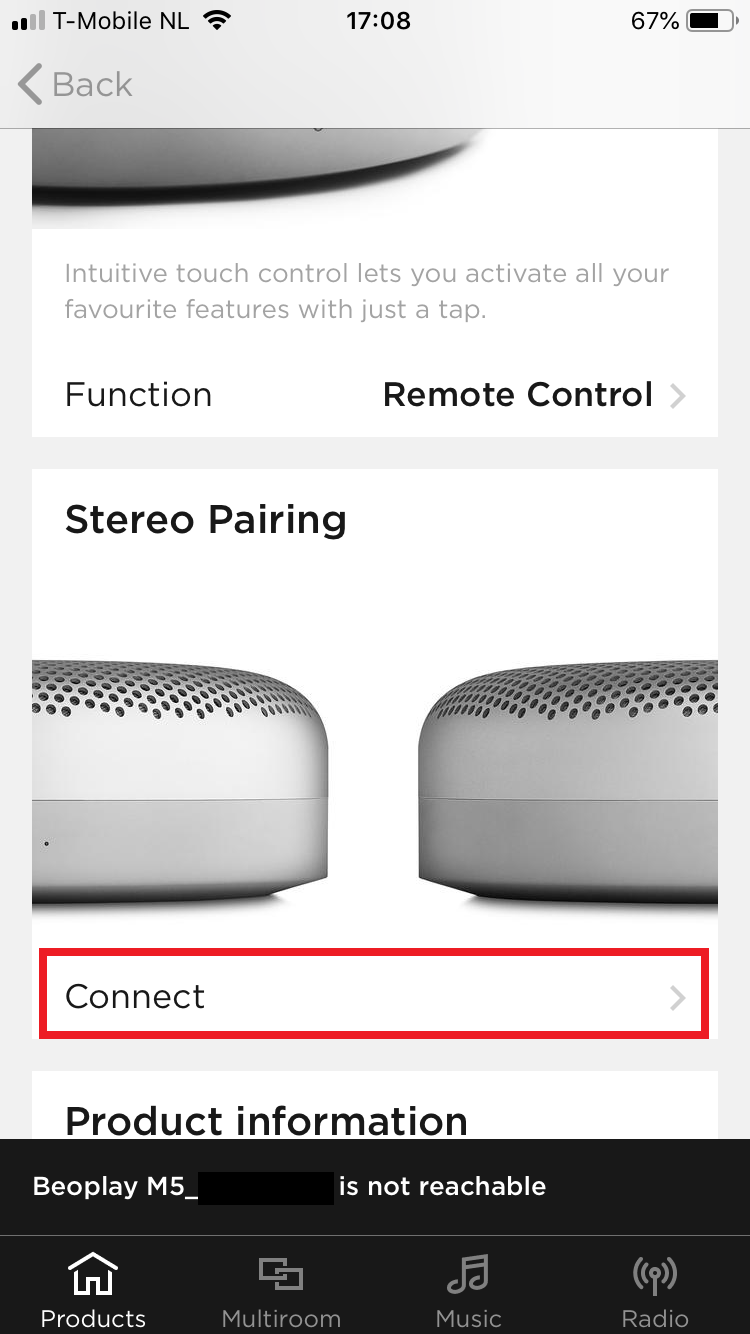 beoplay m5 stereo pairing