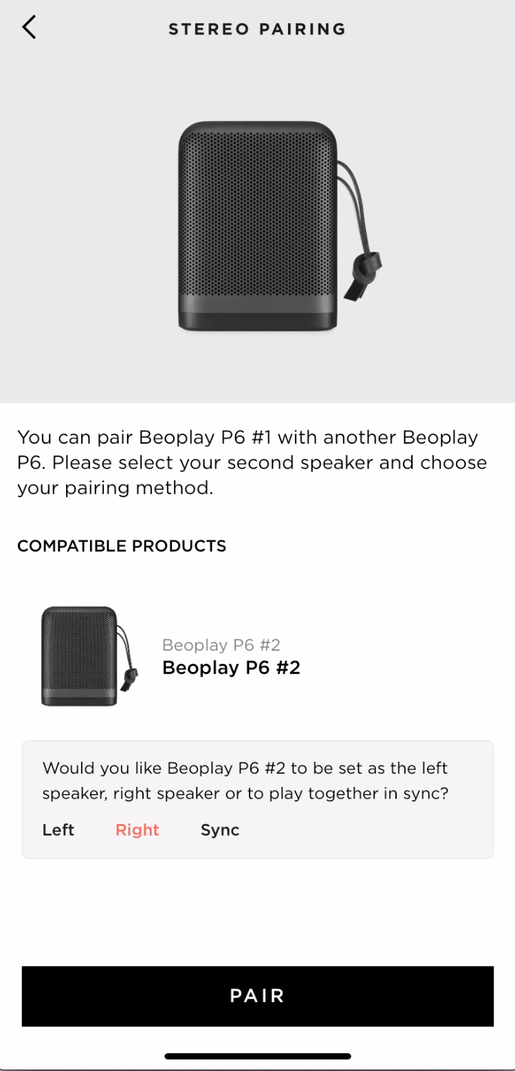 beoplay p6 stereo